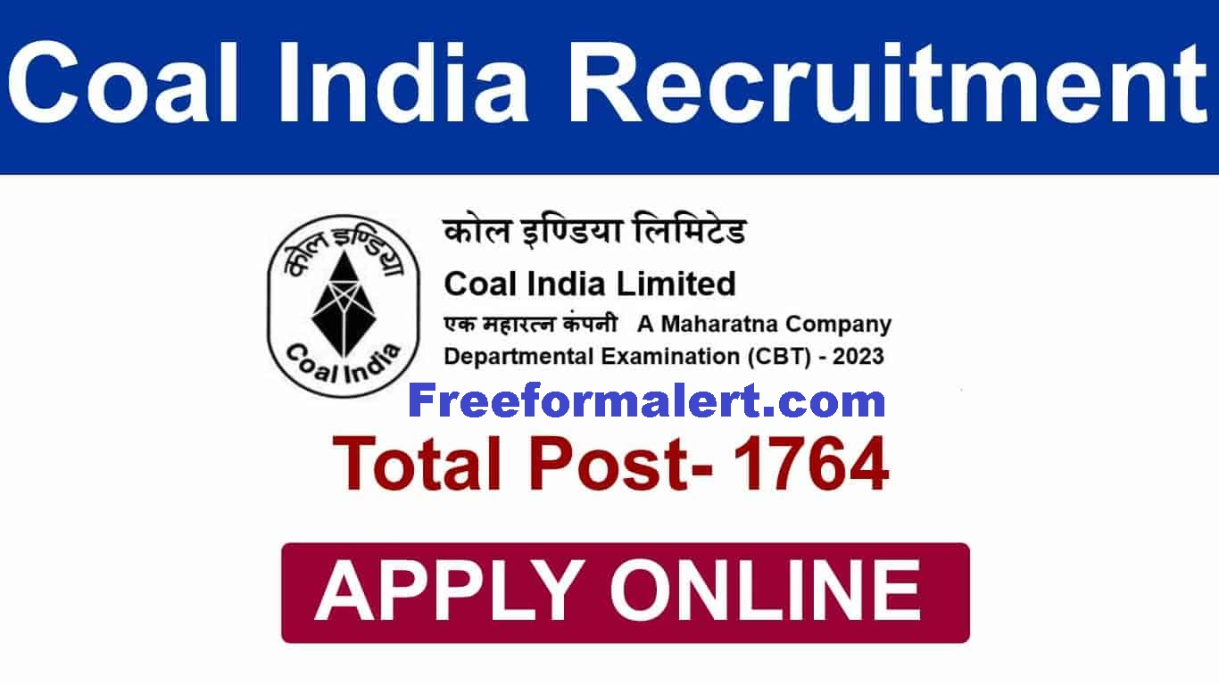 Coal India Recruitment 2023 Online Form